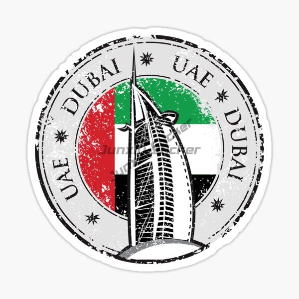 Car Accessories Uae - UAE 두바이 원형 국기 엠블럼 및