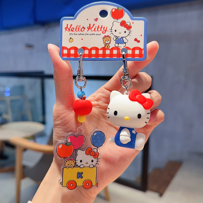애니메이션 헬로 키티 키체인 Kt 고양이 참 장식품 배 - Car Accessories You Need 리뷰 및 가격