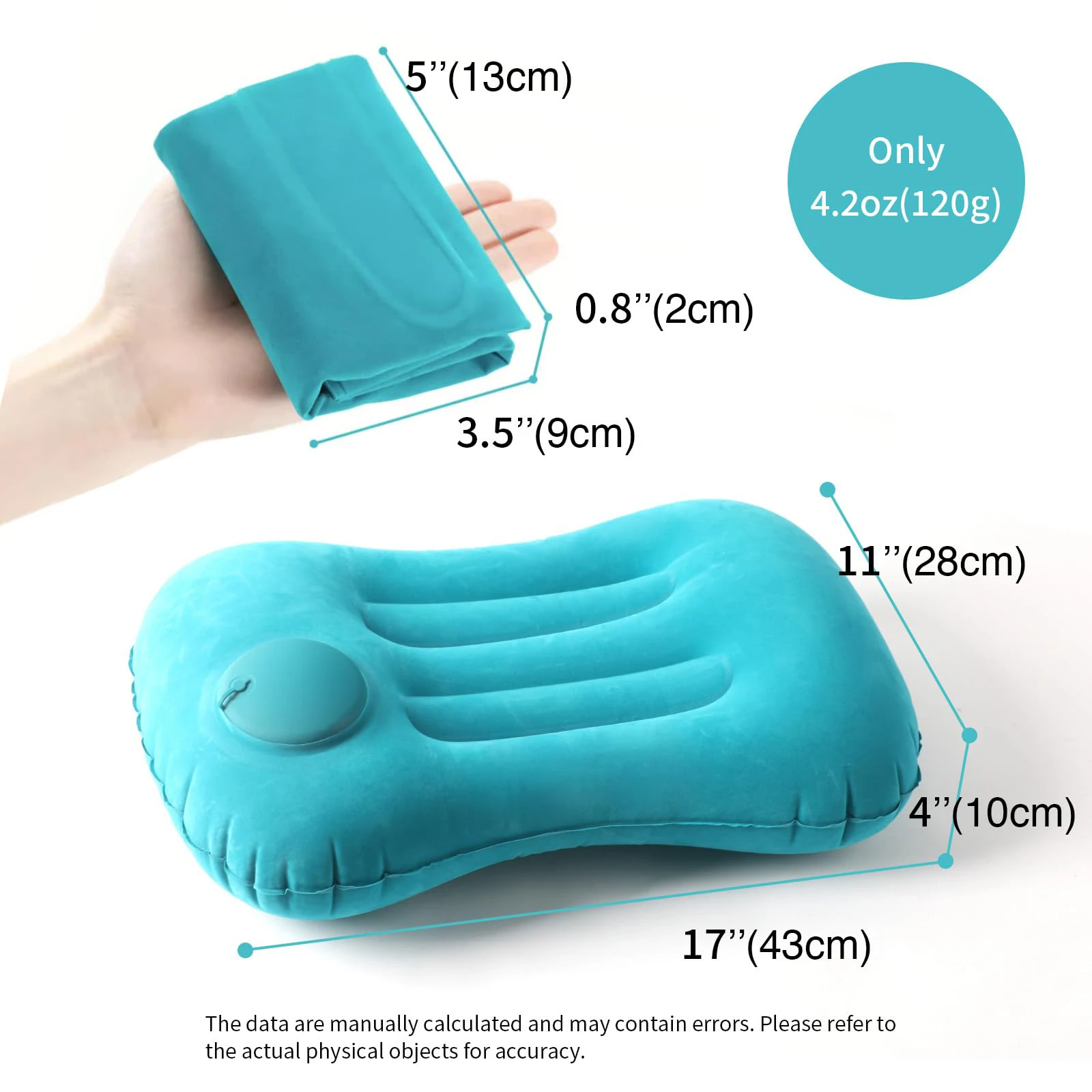 휴대용 편안한 풍선 베개, 캠핑 베개, 풀 베개, 목  - Car Accessories Nearby 리뷰 및 가격