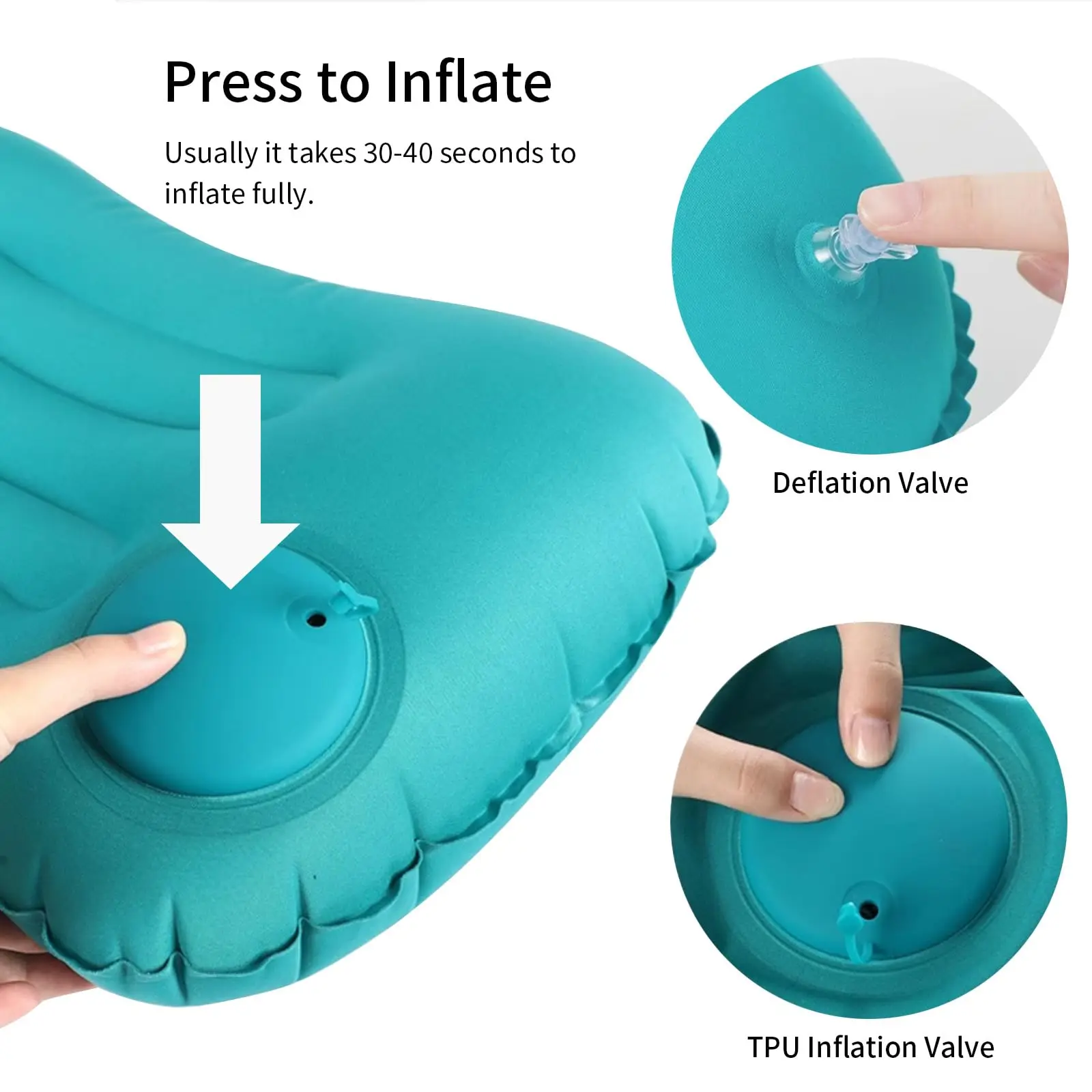 휴대용 편안한 풍선 베개, 캠핑 베개, 풀 베개, 목  - Car Accessories Nearby 리뷰 및 가격